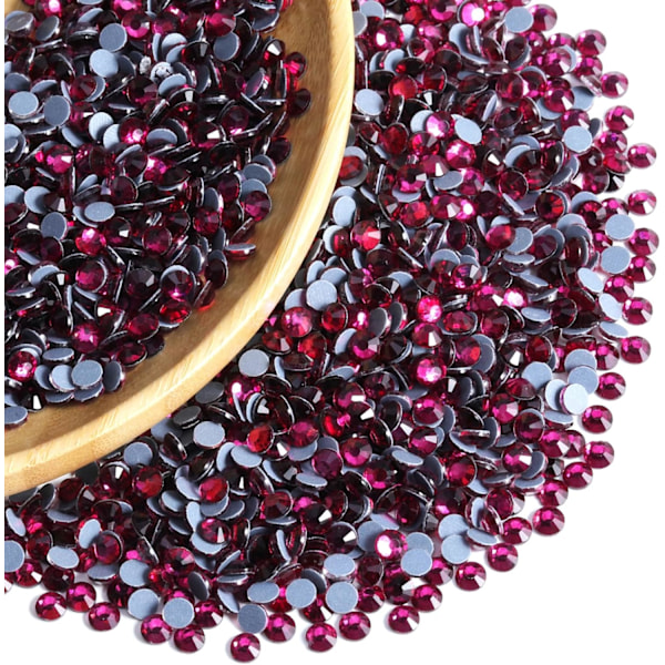 1600 stk. Fuchsia Hotfix Rhinestones, SS20, 4,6-4,8 mm for Håndverk & Klær Fuchsia SS20 Fuchsia