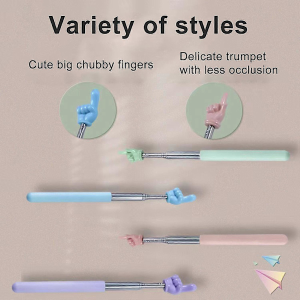 Extendable Finger Stick Retractable Telescopic Classroom Teacher Pointer Mini Handheld Presentation -Sy Purple