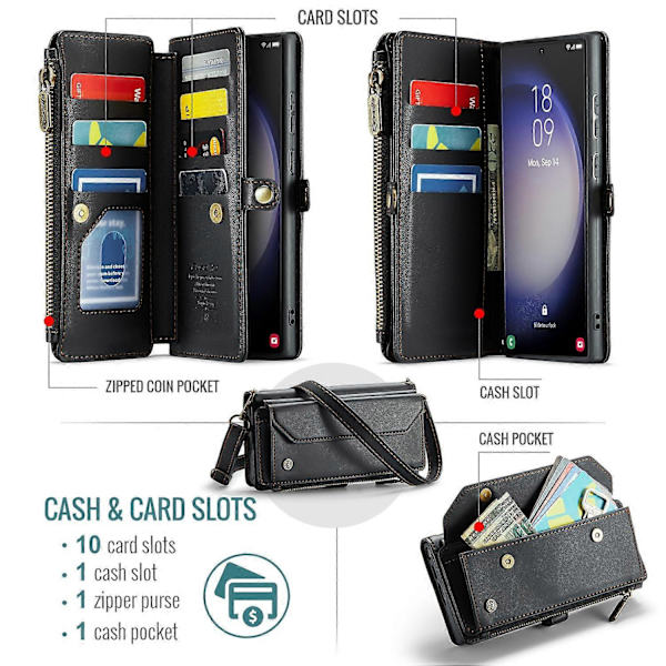 [LCS]Telefondeksel til Galaxy S23 Ultra Multicolor Black