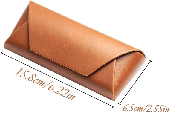 [LCS] 2 Pcs. Glasses Case, Leather Sunglasses Case, ZQKLA