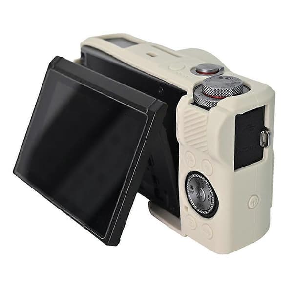 [LCS] Canon G7 X Mark III -suojakotelo pölytiivis silikonikameran suojus - harmaa Multicolor Beige