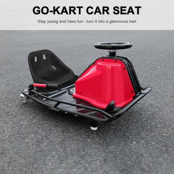 [LCS] Balansebil Drifting Kart Drifting Racing Set Modifisert Stol Go Kart Black