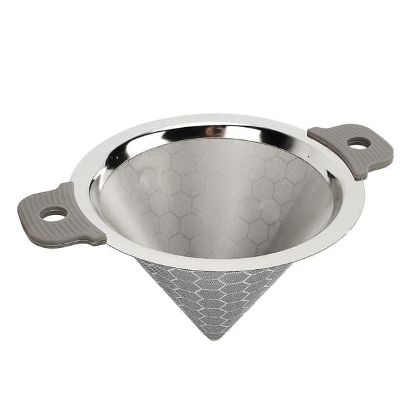 Kjegle kaffetrakter i rustfritt stål, kjeglefilter, gjenbrukbart hell-over kaffefilter, kaffetrakter i rustfritt stål, kaffefilterkoppholdere, gjenbrukbar