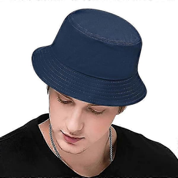 Neutral bomuldsfiskerhat foldbar solhat til mænd kvinder sort hvid khaki marineblå navy blue