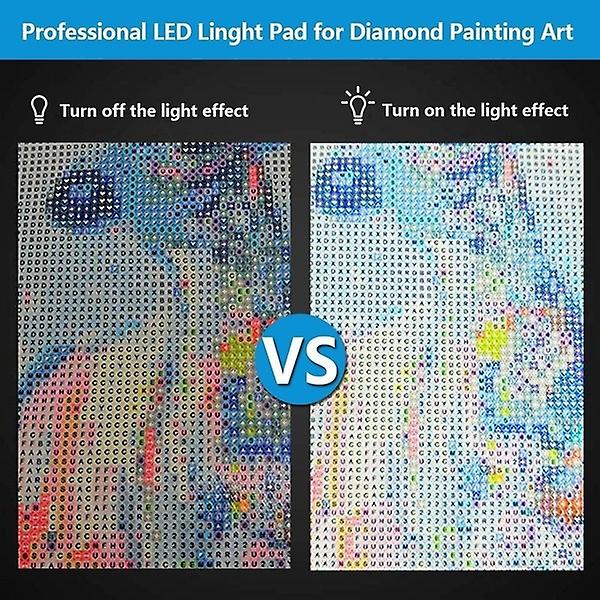 Diamantmaling A5/a4 LED Lysplate Dimbar Lysbrettsett only A5 Light Pad