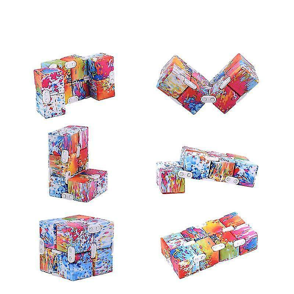 Angst Stress Relief Infinity Cube Blocks Leke Black