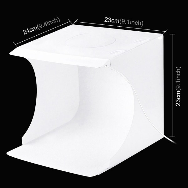 20cm Folding Light Fotobelysning Studio Shoot Tältbox Kit Med