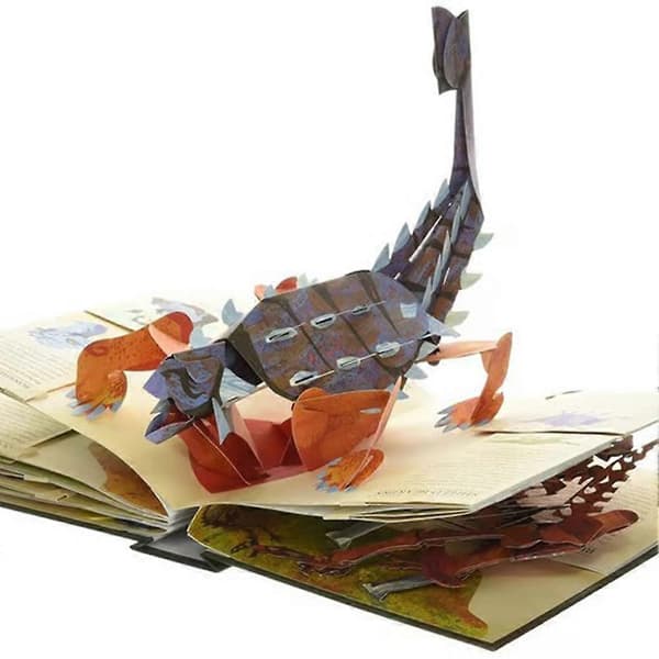 [LCS]Interaktiv 3D Dinosaur-leksikonbok for barn Pedagogisk Pop-Up Forhistorisk Skapning Gave til gutter og jenter 2pcs