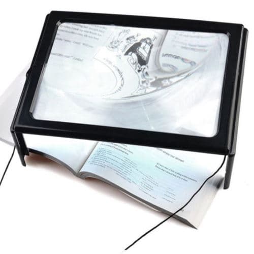[LCS]Stor A4 Hel sida Handsfree förstoringsark 4 LED-förstoringsglas N