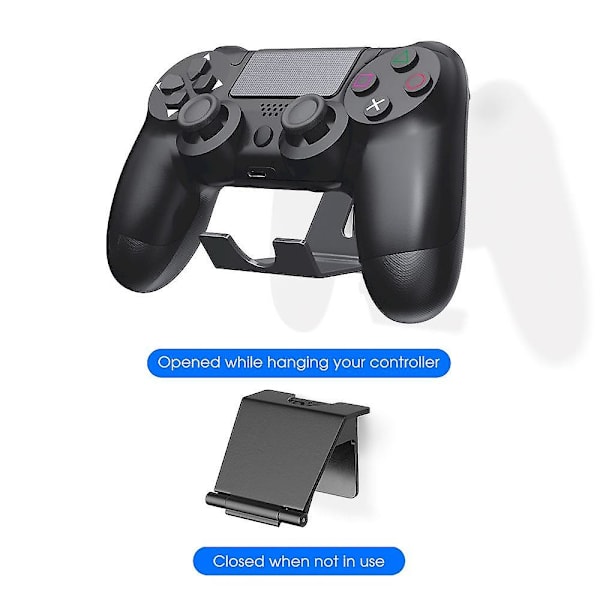 Oivo 4 st spelkontroll stativhållare Kompatibel med ps4-kontroll väggfäste hörlurshållare universell hopfällbar design gamepad-hållare 2 pcs