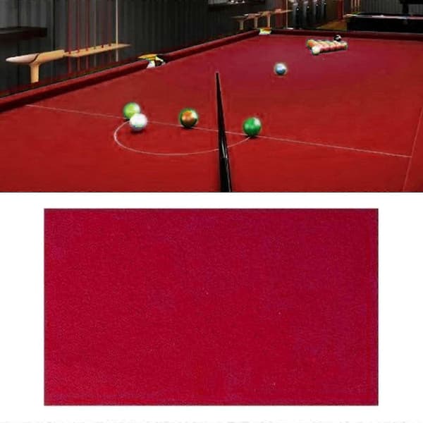 Professionelt billardklæde tilbehør spil snooker filt Red 2.8x1.45M