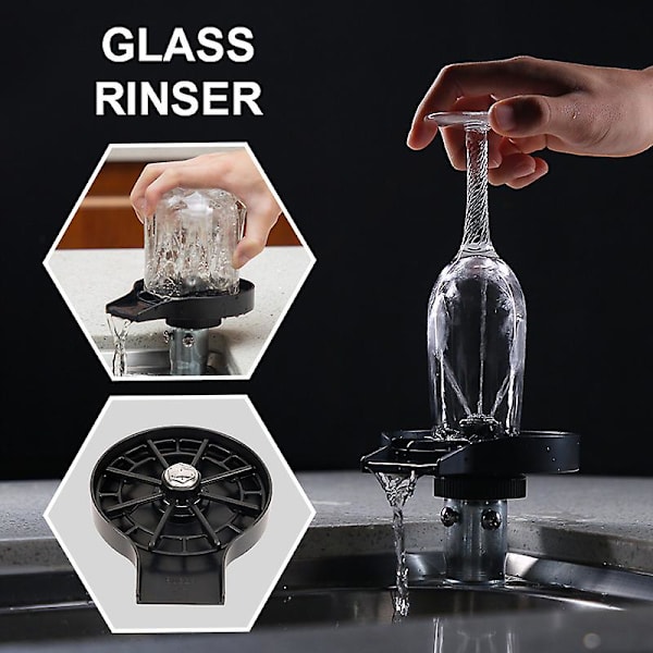Flaskrengörare Diskbänk Glas Sköljare Rengöringsfäste Tillbehör För Köksblandare Diskbänkar