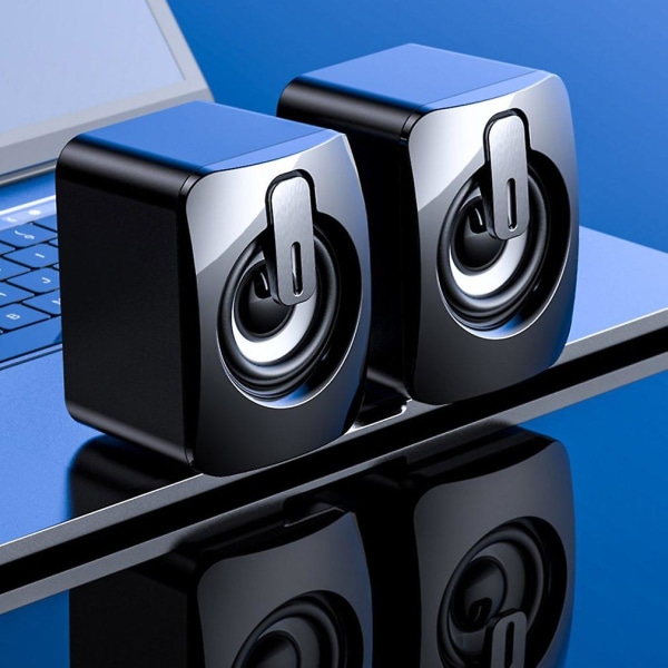 Mini Datorhögtalare USB Kabelanslutna Högtalare 3D Stereo Ljud Surround Högtalare För PC Laptop Notebook Ej Bluetooth Högtalare White