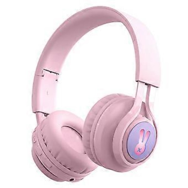 Trådløse hodetelefoner Dynamisk Hi-Fi Hørselvern Bluetooth-kompatibel 5.0 Bærbar Barnehodesett Lydtilbehør (Rosa)