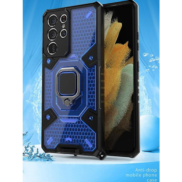 Samsung Galaxy S21 Ultra Cover, Varmeafledende Anti-fald Telefon Cover Blue