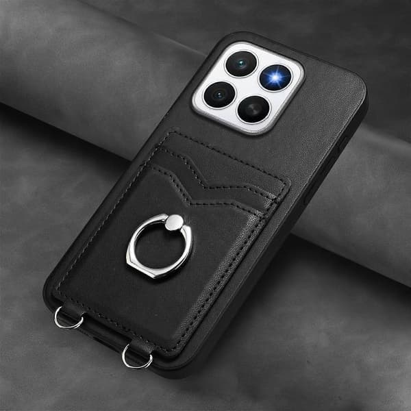 [LCS]R20 Ring Card Holder Telefoncover Black For Honor X8c 4G