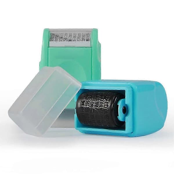 Messy Code Stamp Mini Roller Stamp för kontorsbruk Ljusgrön