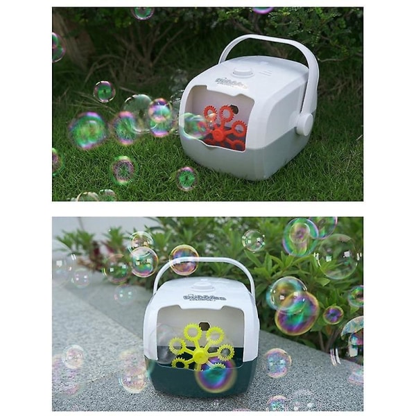 Automatisk Bubbelmaskin För Resväska Elektrisk Bubbelmaskin Festscen (Grå Vit)