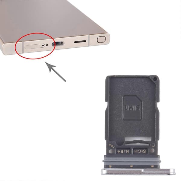 KOMPATIBEL SIM-kortshållare för Samsung Galaxy S25 Ultra SM-S938B Silver