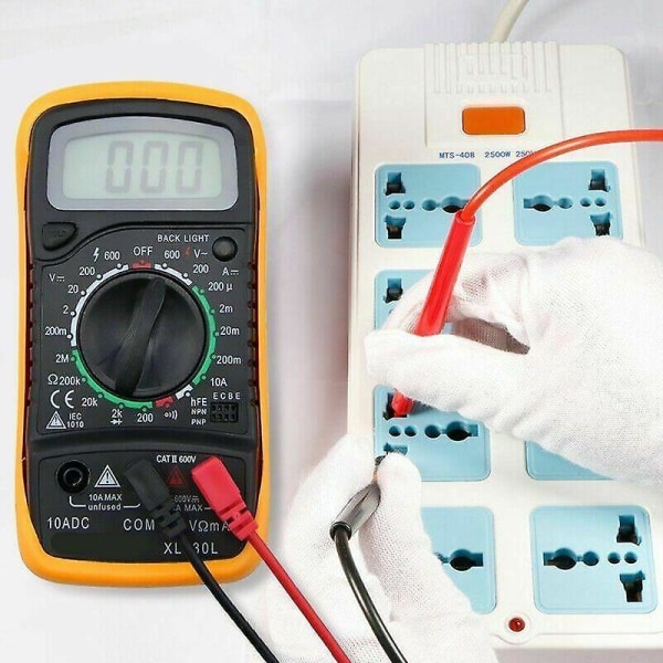 Digital LCD Multimeter Voltmeter Ohmmeter Amperemeter AC DC Ohm Volt Multi Tester