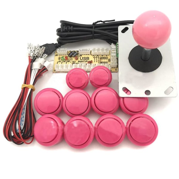 Arcadeknapper Spill Usb Encoder Pc Joystick Kontroller Diy Kit For Mame Jamma Spill Black