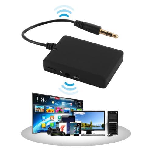 Bluetooth-sender 3,5 mm lydadapter trådløs stereomusikk