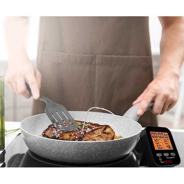 Elektronisk Kötttermometer för Ugn, Grill, Barbecue black