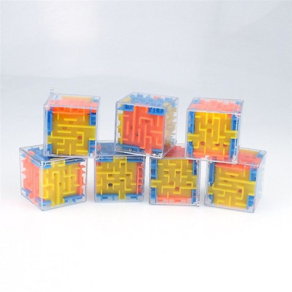 Fidget Toys 3d Rubik Cube Roterande Ball Labyrint Sexsidig labyrint Pedagogisk dekompression leksakspresenter för barn