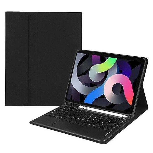 Runt tangentbordfodral Bluetooth-tangentbordfodral för 2020 ipad air 4/10.9 tangentbord (svart)