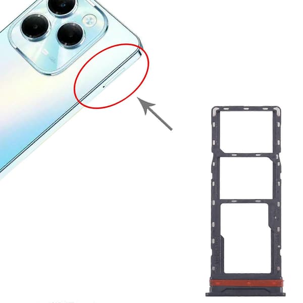 Til Infinix Hot 40 X6836 5 stk. SIM-kortbakke + Micro SD-kortbakke Gold