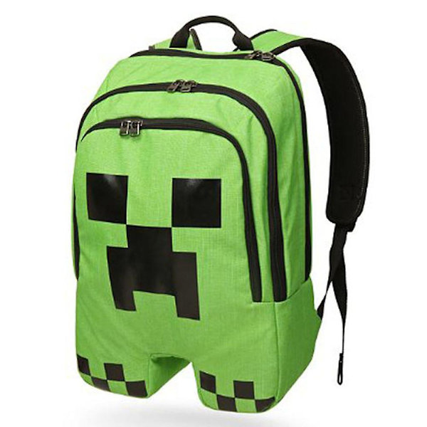 Minecraft Creeper Rygsæk Ny Skoletaske Sports Mindcraft Mine Craft Plys