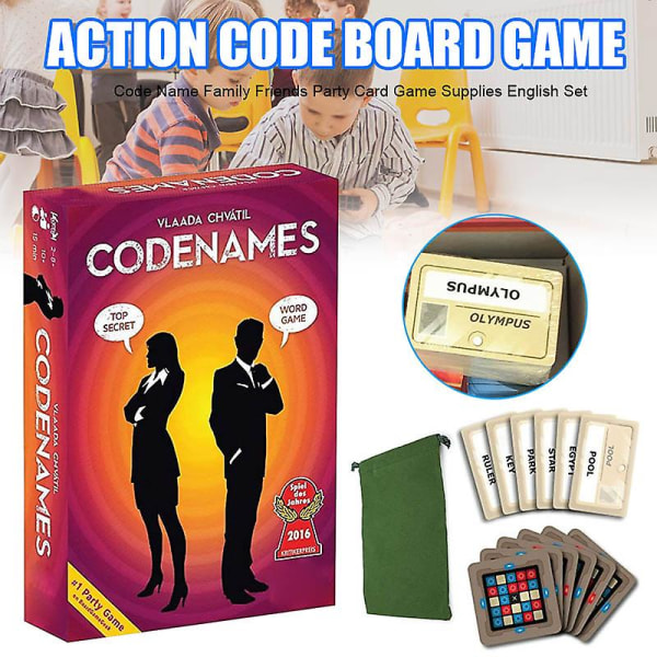 Action Codenames Brettspill Kode Navn Familie Venn Fest Kortspill Leke For Hjemmet
