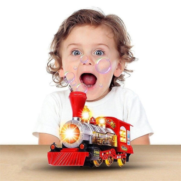 Barn Bubble Toy Magic Train Lokmotor Bil Bubble Machine Leksak Barn Batterifabrikat