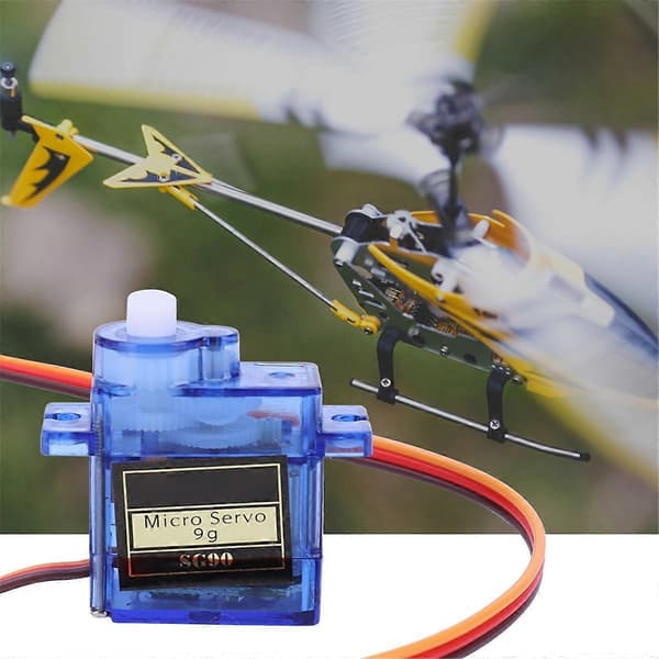 [LCS]10 STK SG90 9G Mini Servomotor til RC-fly Robotarm Fastvinget Servomotorstyring til Fly 360 As Shown