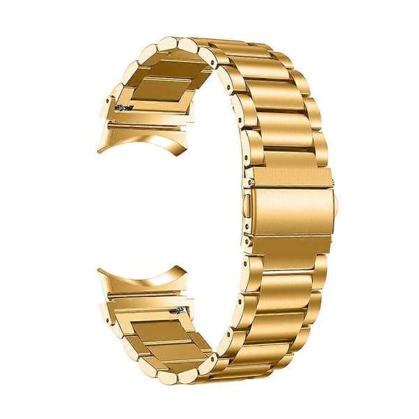 Til Samsung Galaxy Watch7 44mm 40mm Urrem i Rustfrit Stål med 3 Perler - Rosarød Multicolor Gold