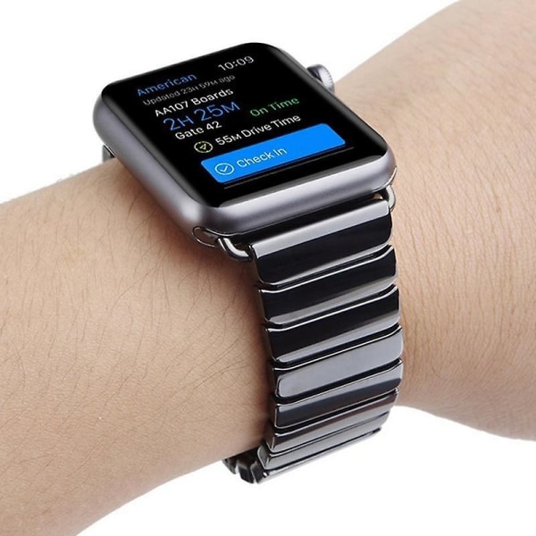 Keramiskt band för Apple Watch Band Iwatch Band Rostfritt stål Spänne Armband Apple Watch
