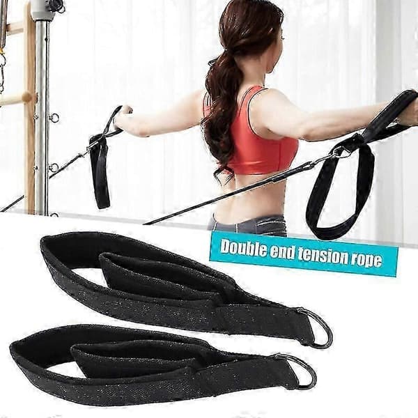 [LCS]2st Rem Elastisk Dubbelring Pilates Reformer Remmar med Justerbart Spänne Träningsremmar för /Pilates/Ballettdans & Pilatesblock