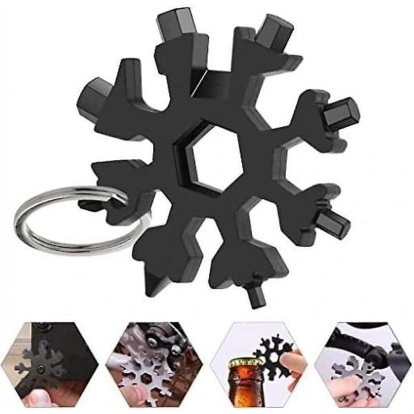 [LCS]19-i-1 Snefnugnøgle Cykel Hex Reparationsværktøj Black