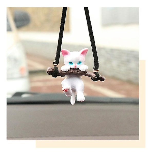 Söpö Anime Auto Lisävaruste Kasvoton Mieskissa Riipus Auton Taustapeilin Riipus 2