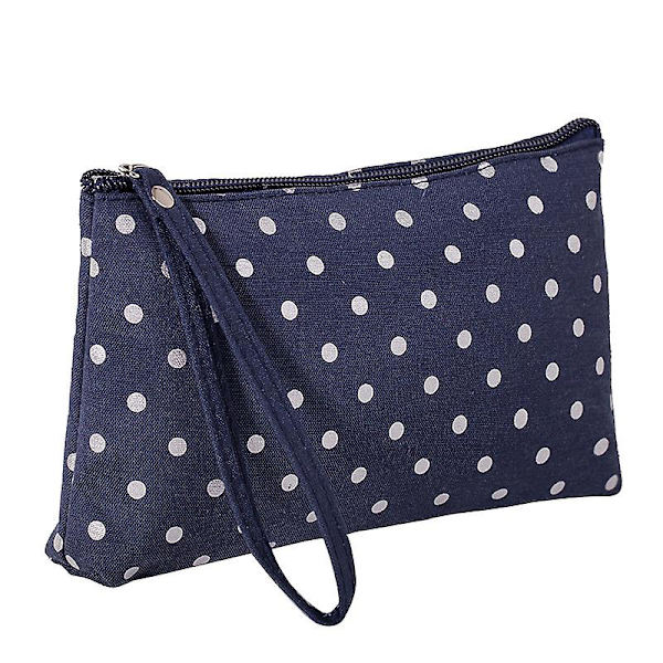 Reseplånbok Sminkväska med Dragkedja Dark Blue