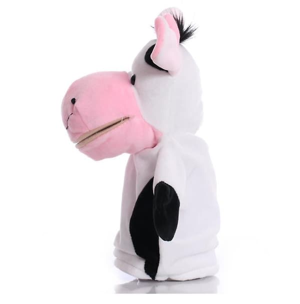 [LCS]Mjuka gosiga handdockor för barn med rörlig mun Cows