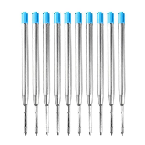 [LCS]10 stk. udskiftelige blækrefiller, kuglepenrefiller 1,0 mm spids penrefiller Blue