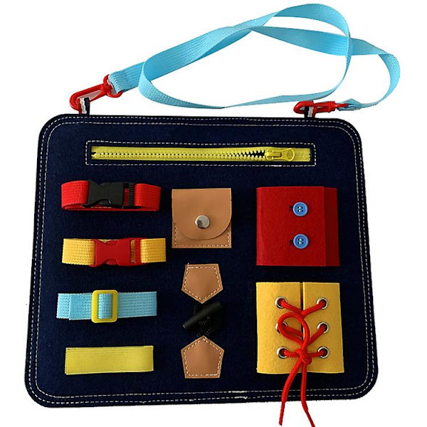 Busy Board, pedagogisk reseleksak för att lära sig grundläggande klädfärdigheter set2