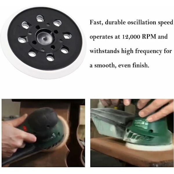 Professionel Orbital Slibeskive, Konstrueret Plast med Velcro Design for Effektivt Greb om Sandpapir, Sikrer Glatte Overflader
