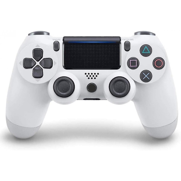 Trådlösa Bluetooth -kontroller Gamepad för Playstation4 (vit)