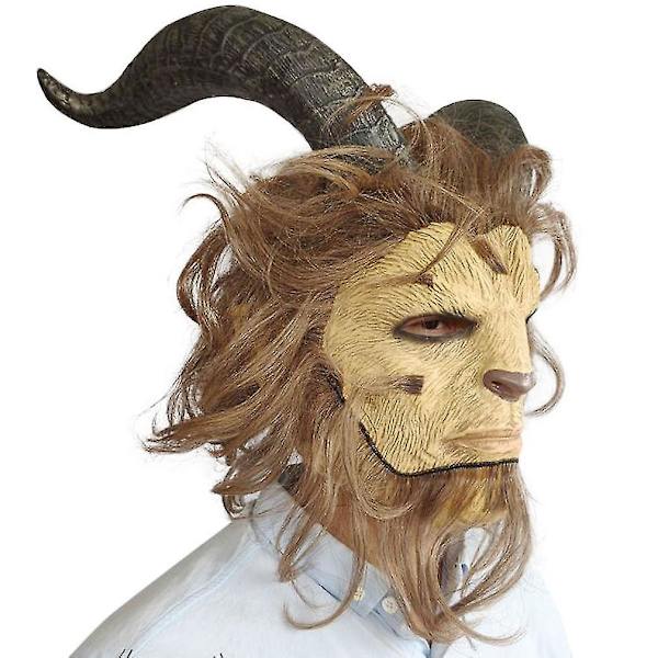 Skjønnheten og Udyret Maske Karneval Halloween Prins Cos Hodeplagg Pro