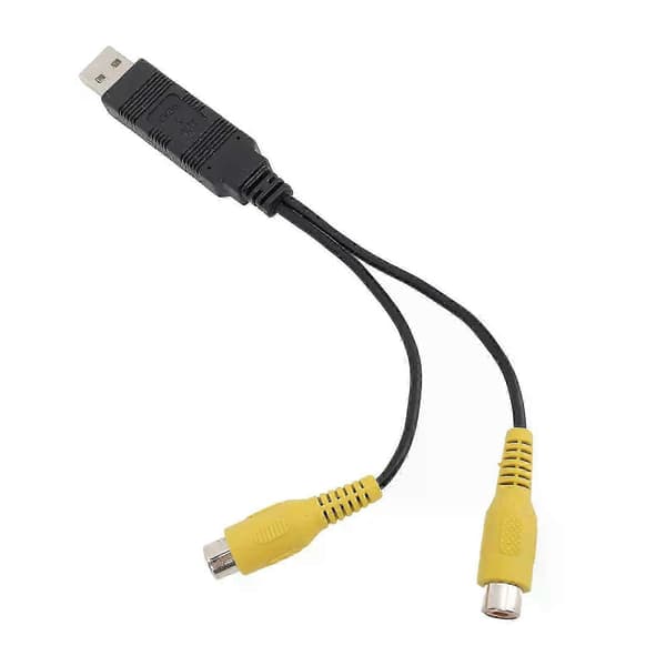 USB til grensesnittkabeladapter HD-video pålitelig kobber slitesterk USB til CVBS videoutgangsadapter for kjøretøy