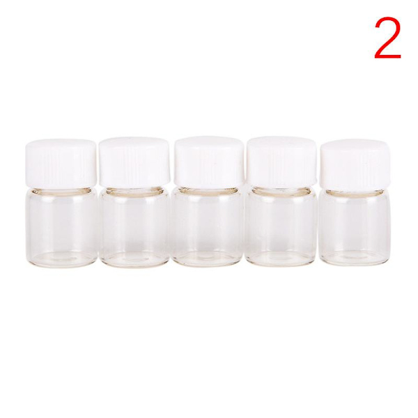 5 stk. 2 ml Mini Amber Glasflaske 1