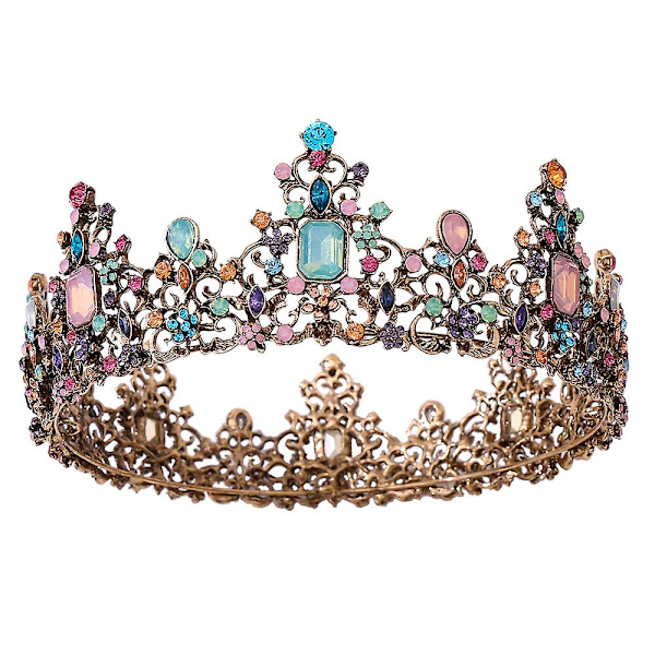 Juvelprydd Barock Drottningkrona, Håraccessoarer för Maskerad color2