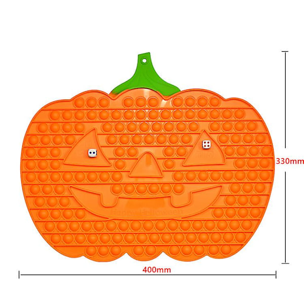 Tryck Bubbla Leksak Fyrkantig Sensorisk Leksak För Ångest Stresslindring Gåvor Spel För Barn Vuxen Hemma Pumpkin Checkerboard Orange